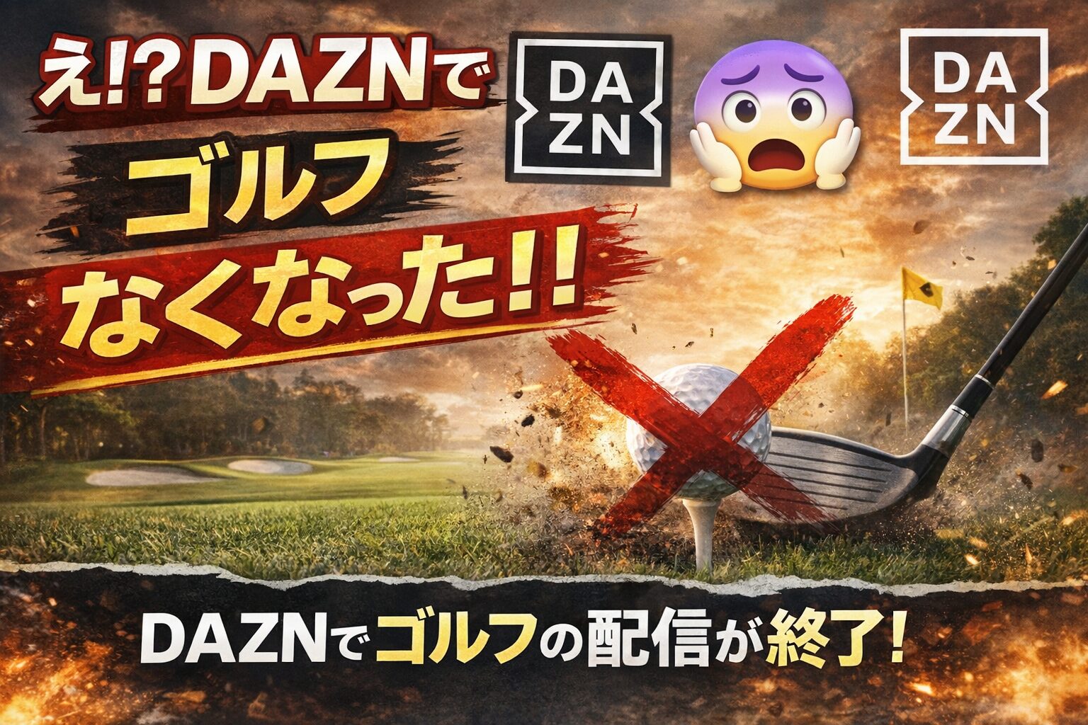DAZNのゴルフがなくなった