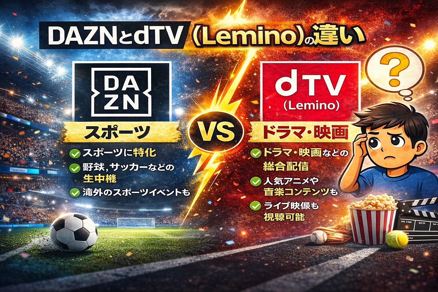 DAZNとdTV