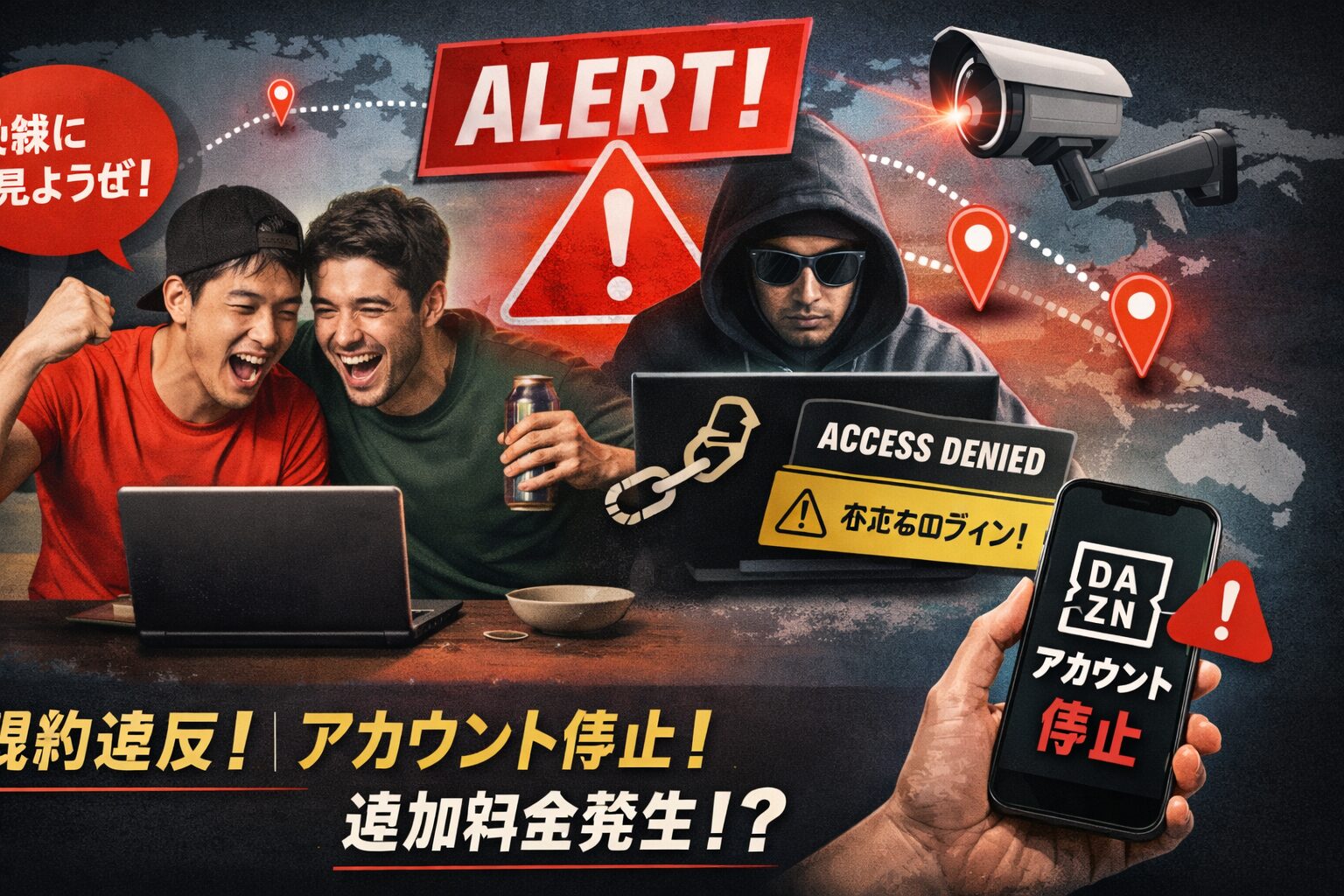 DAZNを友達と共有するとバレる