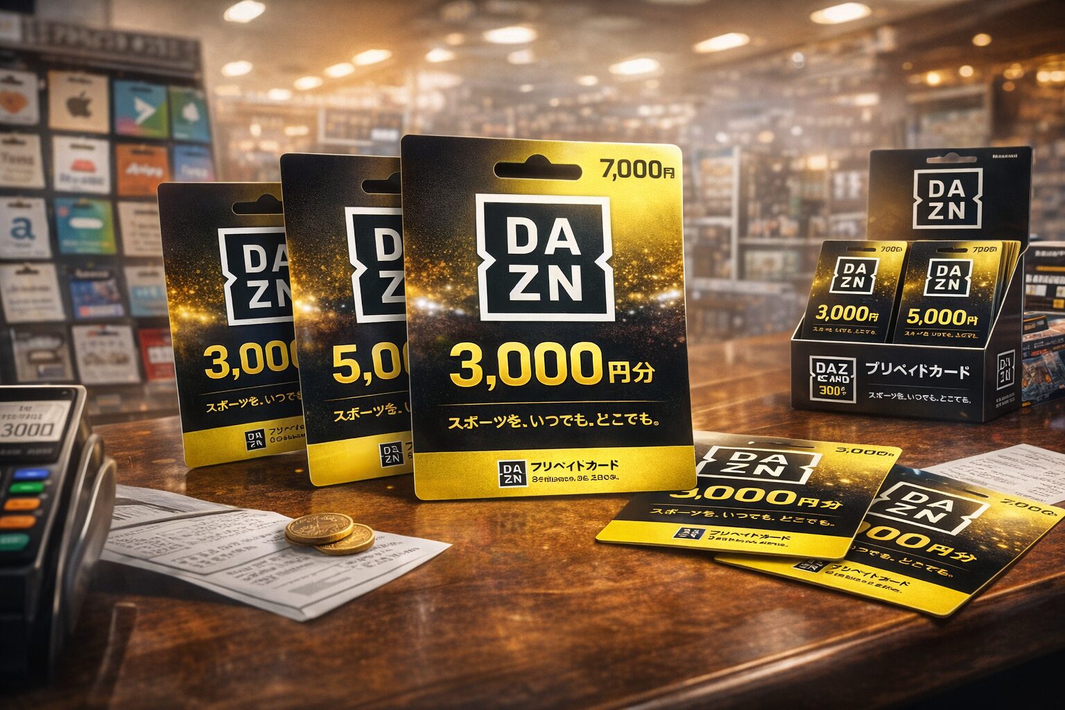 DAZNプリペイドカードはコンビニ